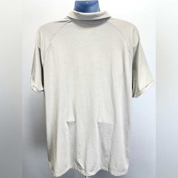 NIKE Men's Tonal Cooling beige and gray striped Polo Shirt size XXL - Picture 4 of 14